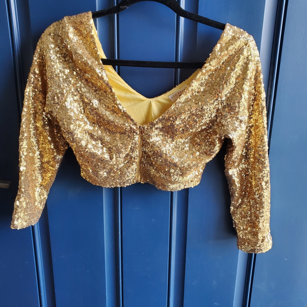 Gold Sequin Women's Top